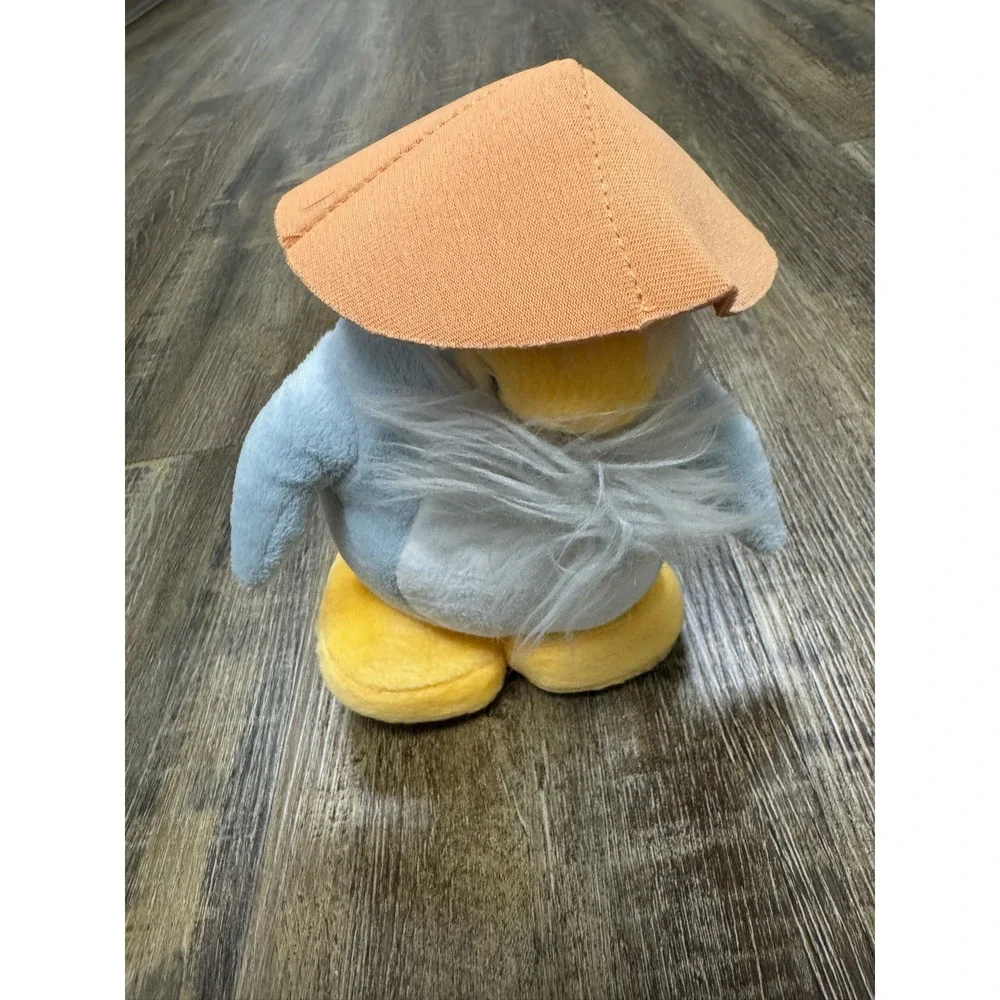 Disney Club Penguin Sensei Plush 7 Inch Blue Penguin Orange Hat 2011 Jakks MH01